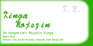kinga mojszin business card